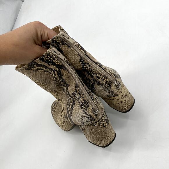 Free People Snakeskin Block Heel booties - Picture 4 of 9